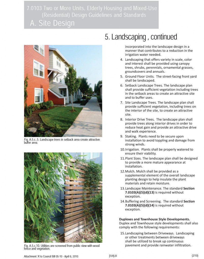 The Figure Ground Studio Architecture Landscape Sustainability Gresham Multifamily Design Standards and Urban Planning Manual MFDS 4 6 10 31 