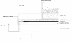 The Figure Ground Studio Architecture Landscape Sustainability Rhode Island Residential Green Roof Ministerial Green Roof Edge Detail Schematic 20140520 300x177 